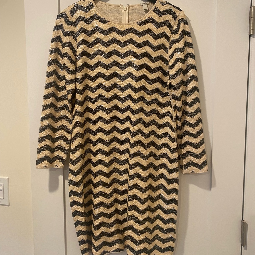J.Crew Sequin Chevron Mini Dress